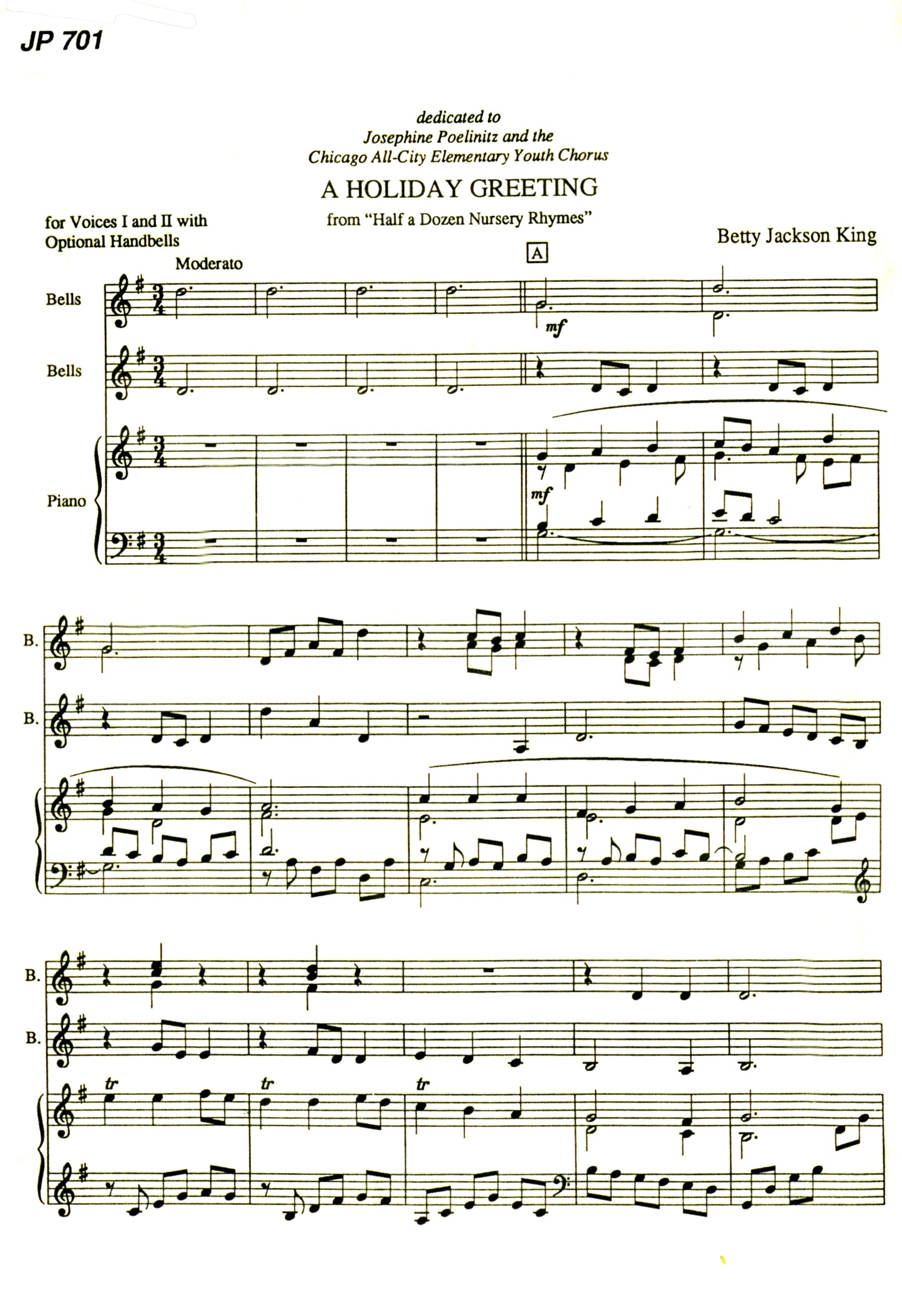 A Holiday Greeting with Handbells - JP 701