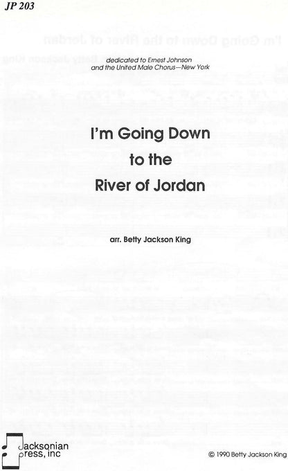 I'm Going Down to the River Jordan - JP 203