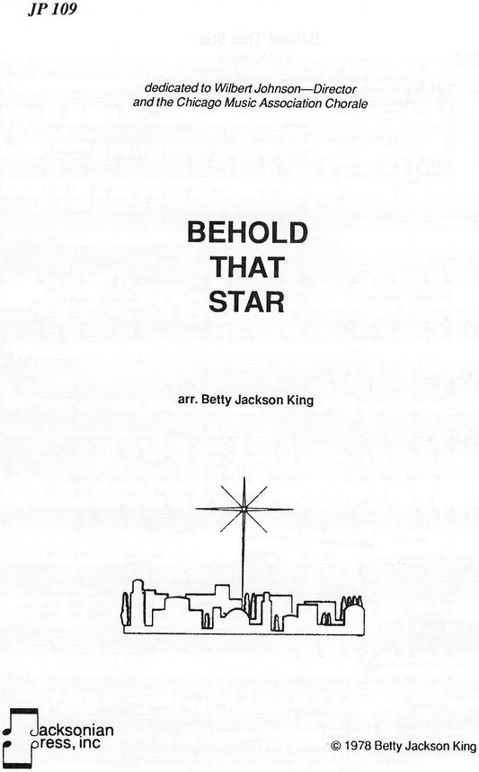 Behold That Star(Christmas) - JP 109
