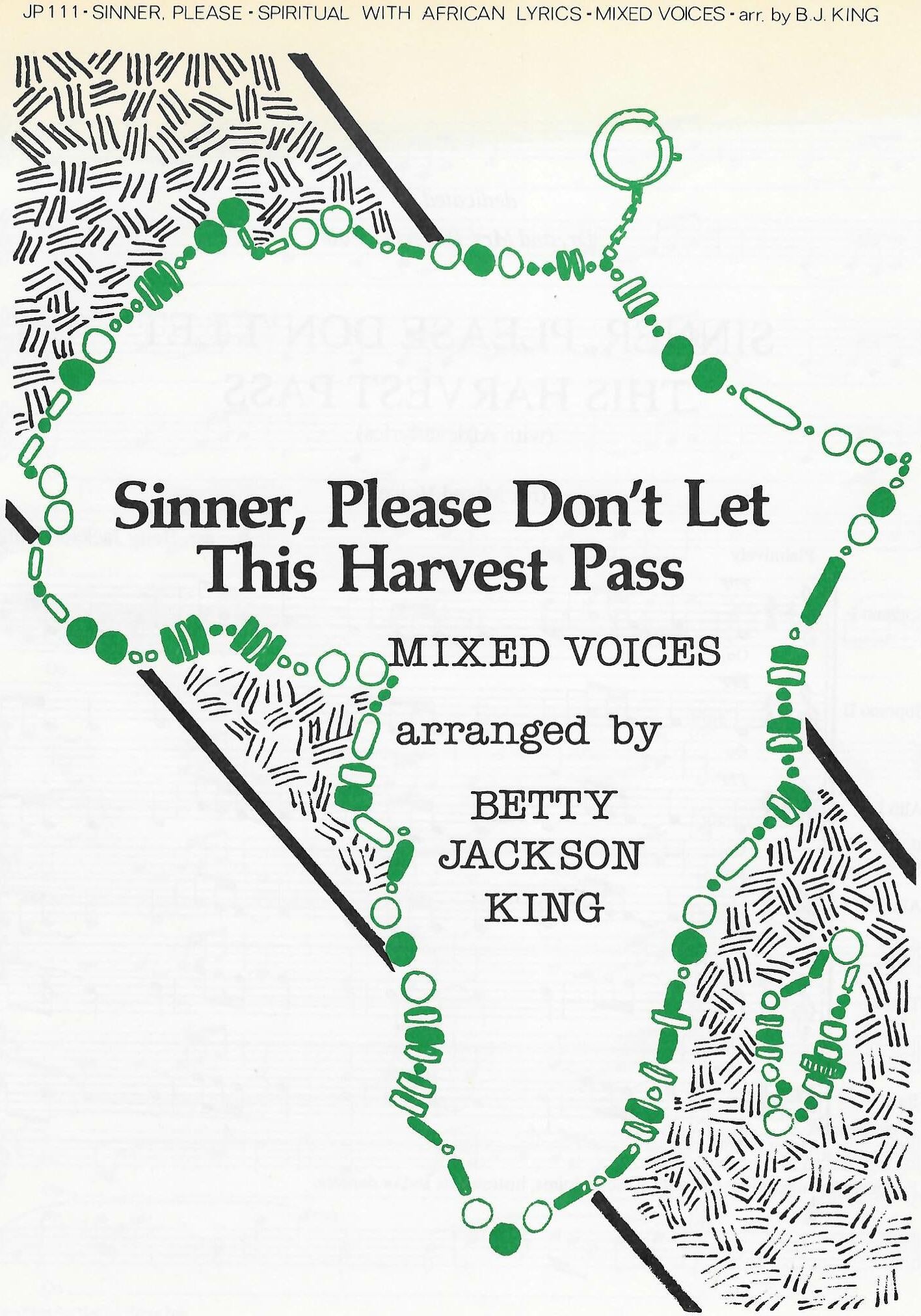 Sinner Please Don't Let This Harvest Pass (with African Lyrics) - JP 111