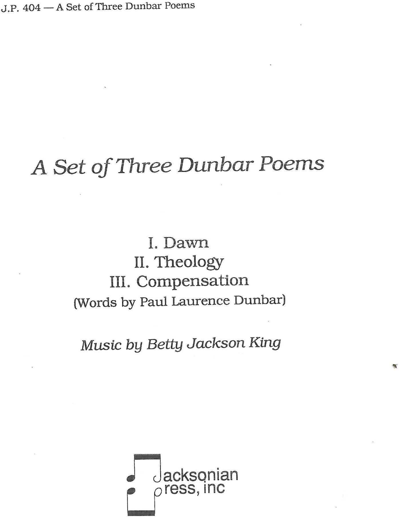 A Set of Three Dunbar Poems - JP 404