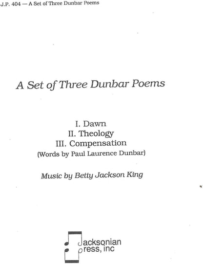 A Set of Three Dunbar Poems - JP 404