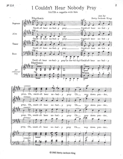 I Couldn't Hear Nobody Pray - JP 114