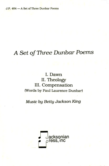 A Set of Three Dunbar Poems - JP 404