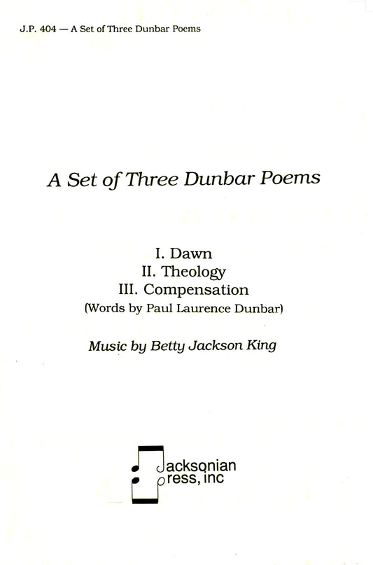 A Set of Three Dunbar Poems - JP 404