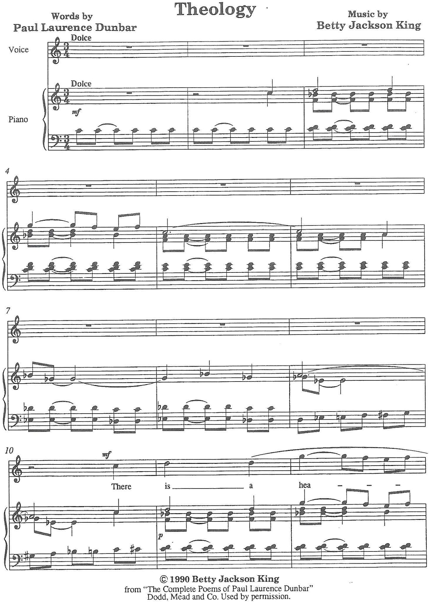 A Set of Three Dunbar Poems - JP 404